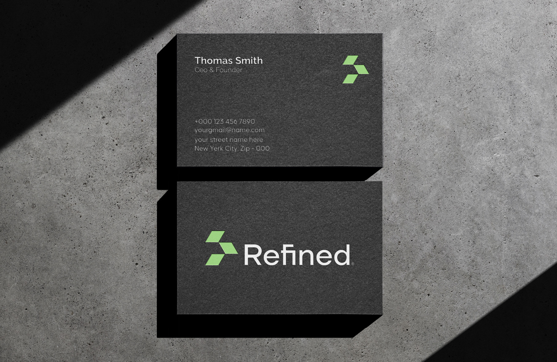 Corporate business card set